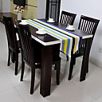 Stripe Pattern Print Thicken Cotton Table Runner
