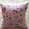 Stylish Cartoon Style Heart Pattern Decorative Pillow With Insert