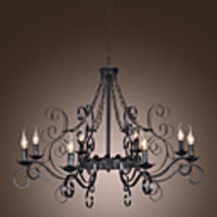 Stylish Chandelier with 8 Lights in Antique Style