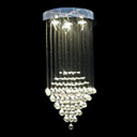 Stylish Elegant 4 Light Flush Mount In Crystal Beads