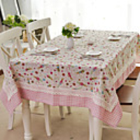 Table Cloth,  Cotton/Linen Blend 56"56",  Rabbit Pattern