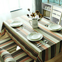 Table Cloth,  Polyester 52"72" Striped