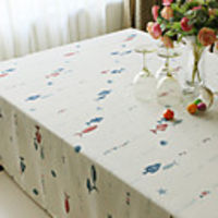 Table Cloth,  Polyester Rectangular 52"72",  Fish Pattern
