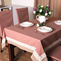 Table Cloth,  Polyester Rectangular 52"72",  Gingham