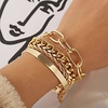 thick chain personality bracelet creative simple multi-layer chain bracelet set of 4 Lightinthebox