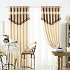 Traditional Elegant Print Energy Saving Curtain Set With Tassels