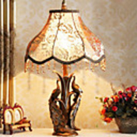 Traditional Peacock Style Resin Table Lamp(220-240V)