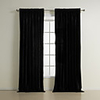 Traditional Velvet Solid Lined Curtain Panel
