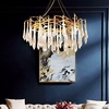 Tree Branches Chandeliers Gold 60/80cm Luxury Rectangular Raindrop Crystal Pendant Light 13 Lights Ceiling Hanging Light for Living Dining Room, Foyer, Kitchen Island