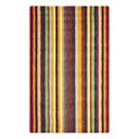 Tropical Wool Tufted Area Rug With Vertical Stripe Pattern 5