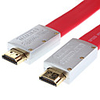ULT-unite HDMI V1.4 AV Flat Cable with Ethernet for Smart LED HDTV,  APPLE TV,  Blu-Ray DVD,  XBOX 360 and More (3 m,  Red)