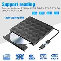 Ultrathin External USB 3.0 DVD RW CD Burner CD-ROM Burner Player Is Suitable For Laptop PC Lightinthebox