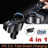 Usb Splitter For Car,  4 In 1 USB C Car Charger,  36W Multi USB Cigarette Lighter Adapter Socket Splitter With 3 USB Ports, 12V/24V Dual USB Type C PD Fast Car Charger Adapter Lightinthebox