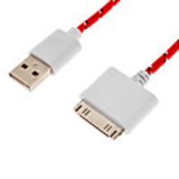 USB to 30-Pin Data Sync Charging Woven Cable for iPhone 4/4S and Others (100cm)