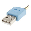 USB to 3.5mm Audio M/M Adapter Blue