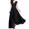 v neck short sleeve maxi dress for women solid color a-line empire line holiday dresses for women Lightinthebox