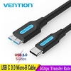 Vention-Cable conector USB 30 tipoC a Micro B para SSD HDD disco duro externo Smartphone MacBook PC Cable Micro B 1m Lightinthebox