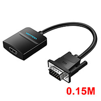 Vention VGA to HDMI adapter With Audio Support 1080P For PC Laptop to HDTV Projector Video Audio Converter vga hdmi converter 0.15m Lightinthebox