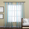 Verdurous Striped Polyester Sheer Curtain Panel