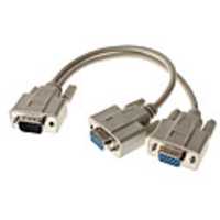 VGA HD15 Y Splitter Cable Adapter for 2 Monitor to 1 PC (0.2M)