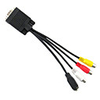 VGA Male to S-video Female 3 x RCA Female Cable (0.2M)