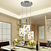 Villatic 3 Lights Pendant Patterned With Leaves