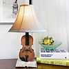 Violin Resin Table Lamp Fabric Shade(220-240V)