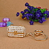 Wallet Shaped Keychain With Pearl