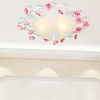Warm White Ceiling Light with 3 Lights in Rose Decorration