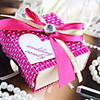 Wooden Candy Box With RhinestoneRibbon Bowknot-Set Of 50