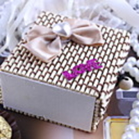 Wooden Candy Box With Ribbon Bowknot-Set Of 50