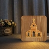 Wooden Church Night Light Jesus Christmas Decorative Light USB Power Supply Lightinthebox