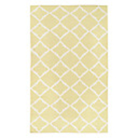 Wool Tufted Apricot Area Rug With Square Pattern 5