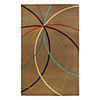 Wool Tufted Area Rug With Abstract Curve Pattern 5