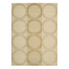 Wool Tufted Area Rug With Big Circles Pattern 5