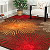 Wool Tufted Area Rug With Blooming Fireworks Pattern 5