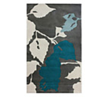 Wool Tufted Area Rug With Botanical Pattern 5