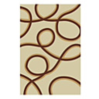 Wool Tufted Area Rug With Casual Lines Pattern 5