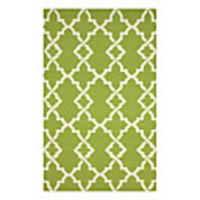 Wool Tufted Area Rug With Halved Joint Square Pattern 5