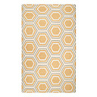Wool Tufted Area Rug With Hexagon Pattern 5