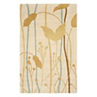 Wool Tufted Area Rug With Lotus Pond Pattern 5