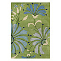 Wool Tufted Area Rug With Pistils Pattern 5