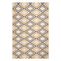 Wool Tufted Area Rug With Regular Array Diamond Pattern 5