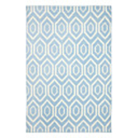 Wool Tufted Area Rug With Regular Hexagons Pattern 5