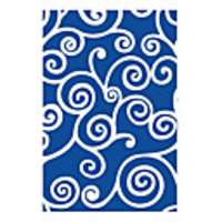 Wool Tufted Area Rug With Sea Tide Pattern 5