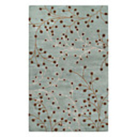 Wool Tufted Area Rug With Twigs Pattern 5
