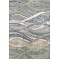 Wool Tufted Area Rugs with Waved Stripe Pattern 3