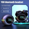Y80 Wireless Bluetooth 5.1 High fidelity stereo digital display low latency sports music headphones
