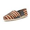 Yasafant Women Canvas Shoes Fashion USA National Flag Flat Shoes