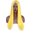 Yellow Wigs for Women Synthetic Wig Natural Straight Middle Part Wig Medium Length A1 A2 A3 A4 A5 Synthetic Hair Cosplay Party Fashion Purple Yellow Lightinthebox